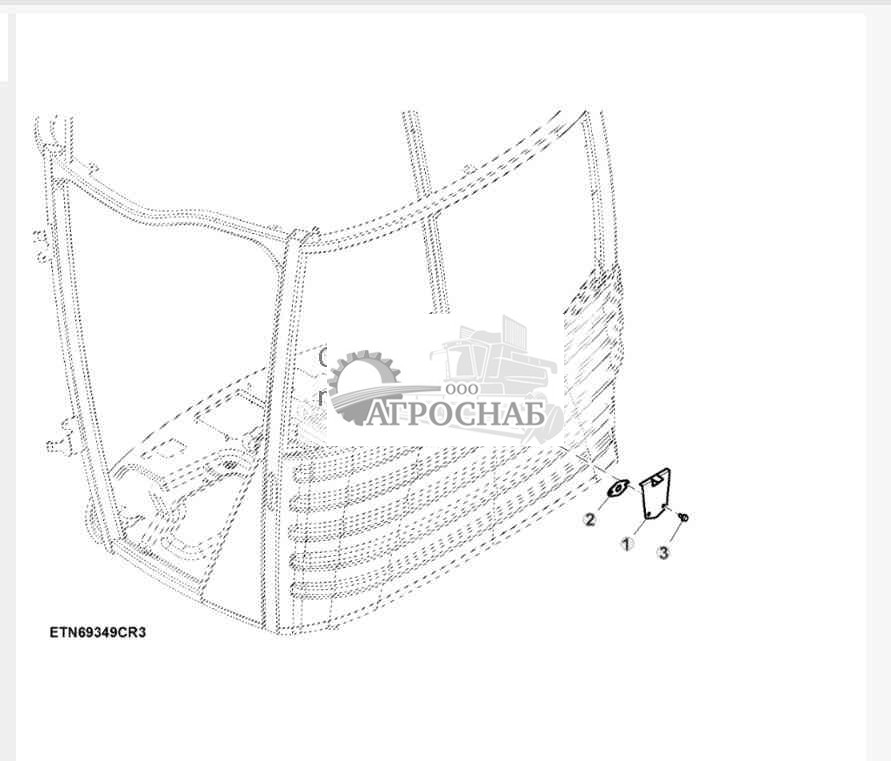 Прокладка крышки заднего стеклоочистителя 
